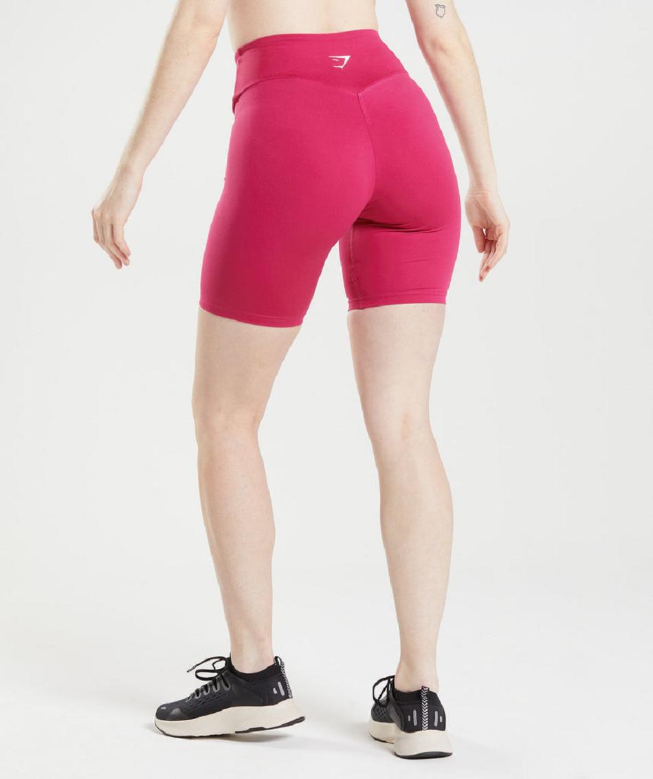 Pantalones Cortos Gymshark Entrenamiento Cycling Mujer Rosas | CO 2662YXF